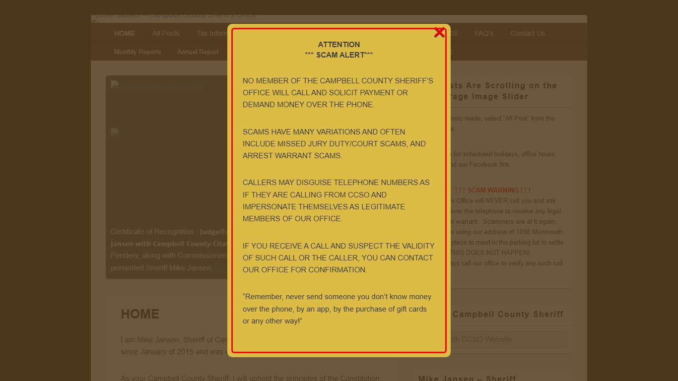 HOME - Mike Jansen - Campbell County Sheriff's Office